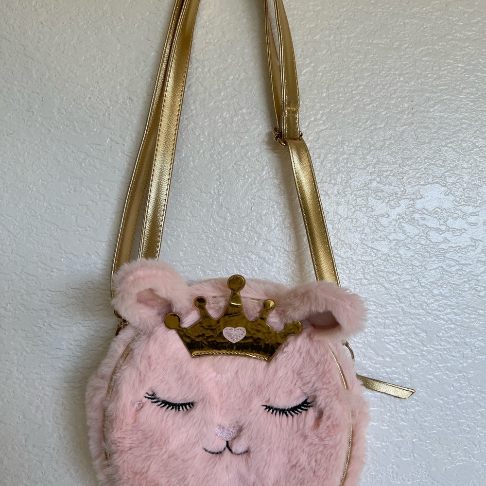 New, underonesky kids Fuzzy crossbody bag